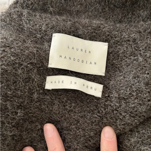 Lauren Manoogian long shawl cardigan in Soil - Picture 6 of 7